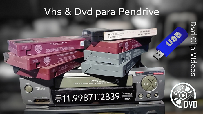 Gravo na hora fitas vhs em digital MP4