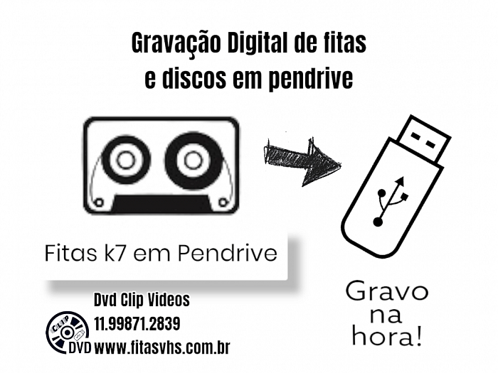 Fitas Vhs para Dvd - Vhs para Pendrive