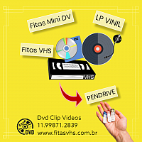 Fitas Minidv, Vinil LP e Dvd em Pendrive