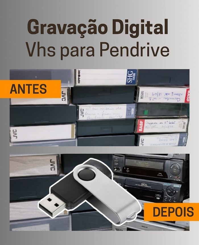 Fitas Vhs em Pen-drive - Gravo na Hora