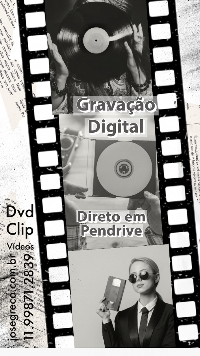 Gravação de fitas VHS, VHS-c, 8mm, Hi8, Video8, Minidv, MicroDv em arquivo de vídeo MP4 em alta qualidade . A digitalização é feita com placa de captura profissional, conexão com cabo HDMI e finalização direta em pendrive ou HD externo.