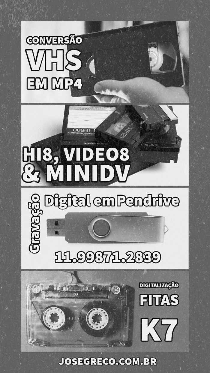 Conversão de fitas vhs para digital mp4