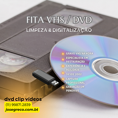 Vhs & Dvd para pendrive ou nuvem